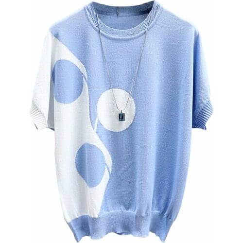 O-neck short-sleeved sweater bottoming shirt womens t-shirt loose thin pullover spring summer