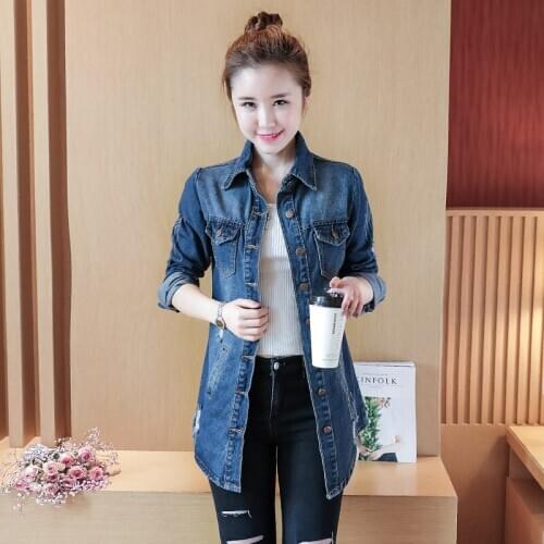 Trench Denim Coat For Women Long Coat Casaco Feminino Windbreaker Womens Coats Outwear Mujer Clothes 2020 KJ166 's s