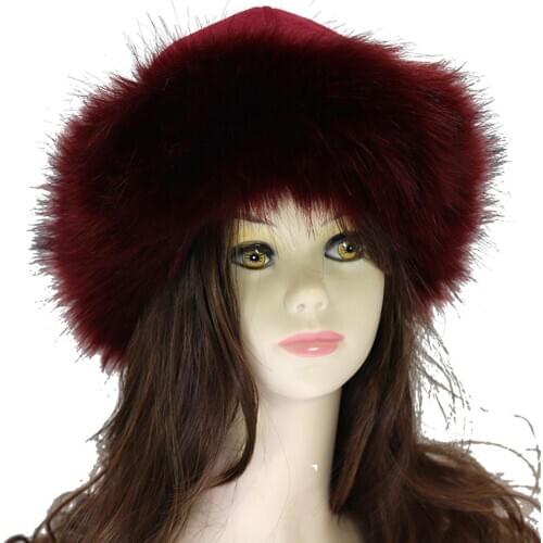 Mongolian Hat Men Women Winter Faux Fur Suede Fluffy Beanie Warm Thick Hat Snow Cap