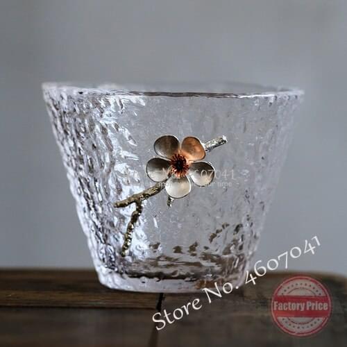 Japanese Hammer Glass Mini Tea Cup Tin High Temperature Glass Single Cup Main Personal Cup Kung Fu Tea Set Coffee Cup