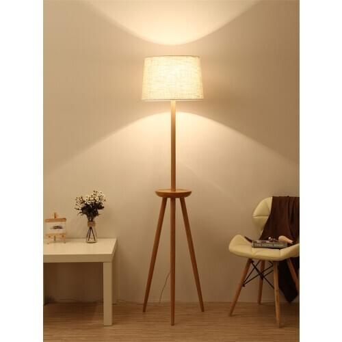 Wood floor lamp E27 LED bulb indoor lighting modern standing lamp Japan design standing lamp floor modern decore lighting