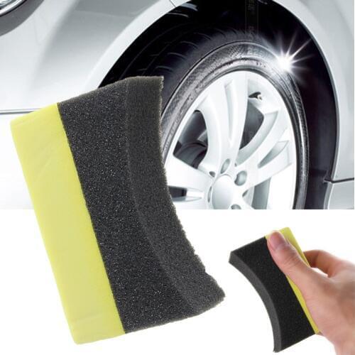 1pc Car Professional Tyre Tire Dressing Applicator Curved Foam Sponge Pad