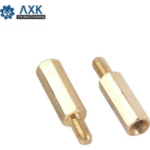 10/20Pcs M2*L+3mm M2.5/M3/M4*L+6mm Hex Brass Spacing Screws Threaded Pillar PCB Computer PC Motherboard StandOff Spacer