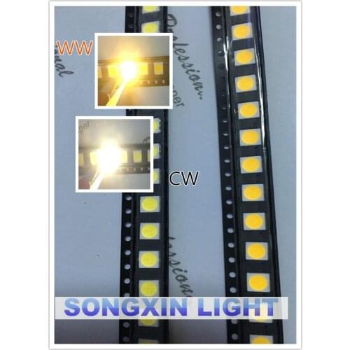 100pcs/lot SMD 5050 LED Chips Warm White/White LED 5050 chip LED 5050 Diodes 10-18lm for LED Light Lamp Lighting
