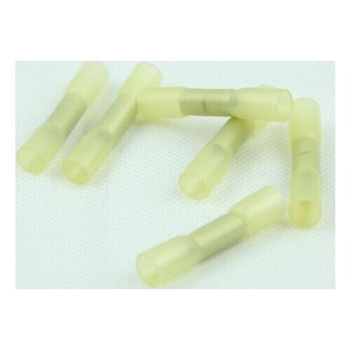 100Pc Heat Shrink Butt Wire Electrical Crimp Terminal Connector 10-12 AWG Yellow