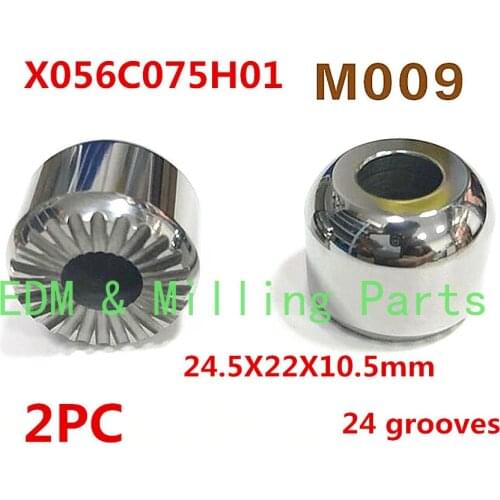 2PC EDM Wire M009 X056C075H01 POWER CONDUCTIVE BLOCK CONTACTS 24.5X22X10.5mm 24 Grooves For CNC Machine QA/FA7FX/BA/RA Service