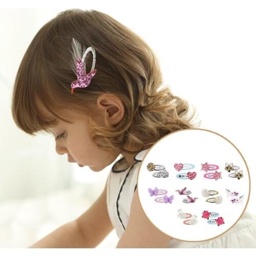 2 PCS New Design Cute Flower Bird Girls Hair Accessories Kids Hairpins Children Headwear Baby Clips Headdress Princess BB Clips