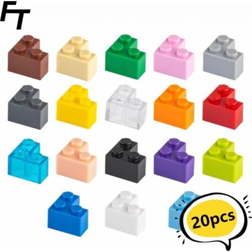 20pcs Small Particle 2357 High Brick Right Angle 2 + 1 DIY Building Block Compatible with Creative Gift MOC Block Castle Toy