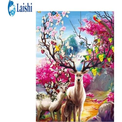 5D Diy round diamond painting Abstract art sheep tree flower kit animal cross stitch mosaic diamond embroidery home decoration