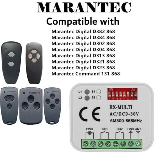 868Mhz Electric Garage Door Remote Control receiver For Marantec D302/304/313/312