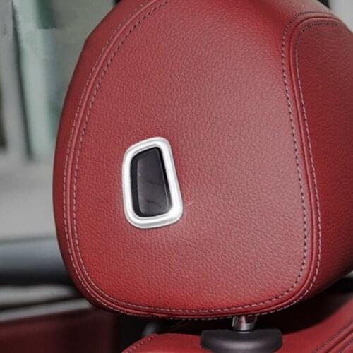Car Styling Seat Head Pillow Adjustment Buttons Decoration Frame Cover Trim For BMW 5 Series G30 G38 2018 Interior Accessories