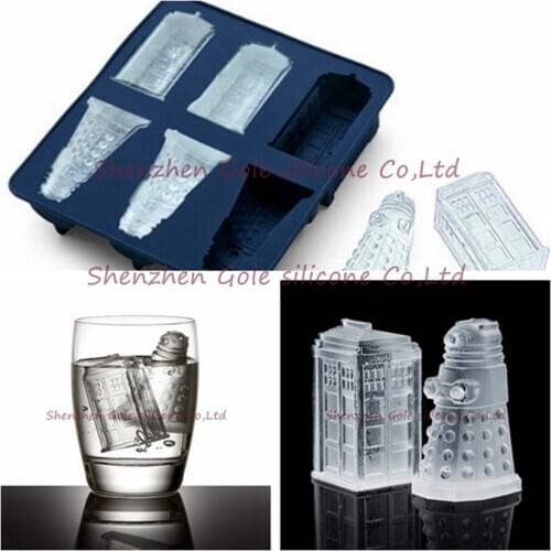 Free Shipping 1pcs Doctor who Ice Cube Doctor who Tardis Ice Cube Companion Ice Cube Silicone Tray - in stock