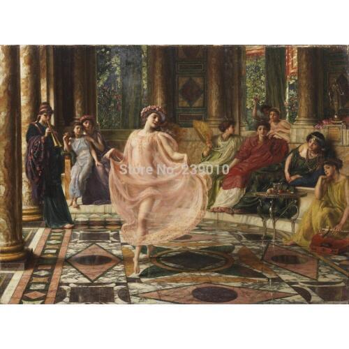 Free shipping dancing girl oil painting canvas prints decoration picture arabian style painting printed on canvas