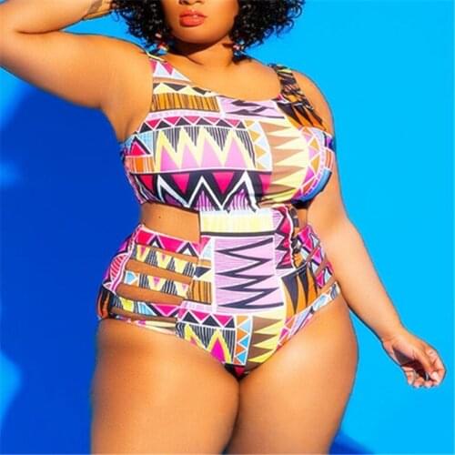 One Piece Swimsuit Women Large Size 4XL 3XL XXL Swimsuits for Woman 2021 Summer Swim Suit African Print 1 Plus Sizes Bodysuit