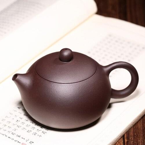 Purple Clay Teapot Heat Resistant Handmade Art Gong Fu Teaware Vintage Teapot Chinese Collectable Tea Pu Erh Kitchen Tools DE50C