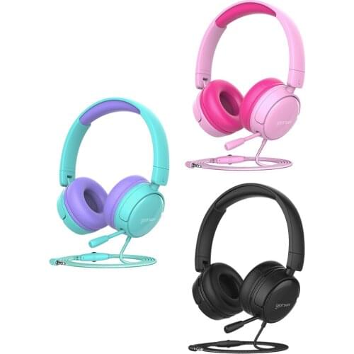Kids Over-Ear Headset， Headphone Foldable Adjustable for Cellphones ，Computer Gaming Noise Cancelling Portable