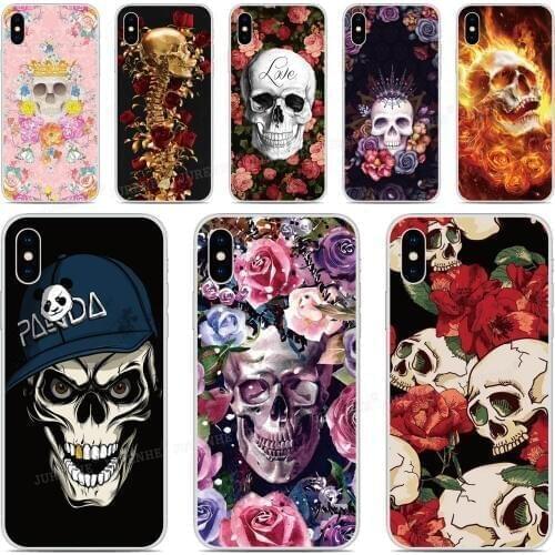 DIY Custom Photo For Blackview A80 A60 BV9600 Pro Phone Case Skull Flower Floral Soft Cover For OnePlus 9 8 5G 6 7 7T Pro Cases