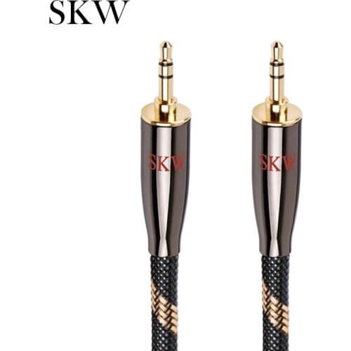 SKW AUX Cable 3.5MM Jack To 3.5MM Jack 0.5M,1M,1.5M,2M,3M,5M,8M,10M,15M,20M For Huawei Smartphone Tablet Portable CD&MP3 Player