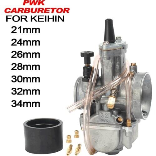 Motorcycle PWK Carburetor For Keihin 21 24 26 28 30 32 34mm With Power Jet Carburador For Honda Suzuki Yamaha kawasaki ATV Moto