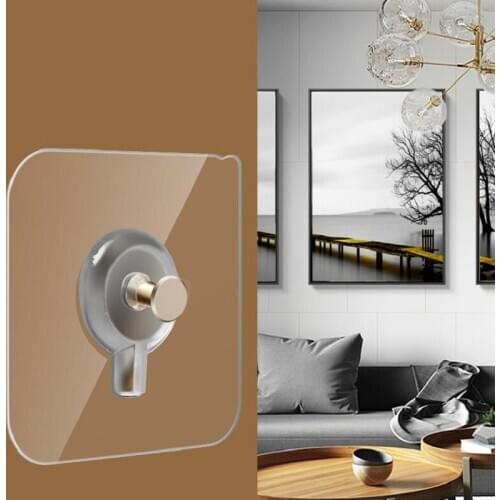 Hooks For Towels Bathroom Wall Hook Kitchen Self-adhesive Seamless Nails Strong Paste Photo Frame Punch-free No Trace