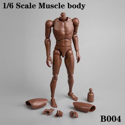 1:6 Soldier male doll wide shoulder body BODY black B004 non-HT 12 inch movable doll