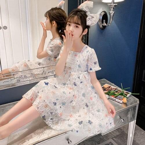 Summer Girl Clothes Kids Dresses For Girls Lace Flower Dress Baby Girl Party Wedding Dress Children Girl Princess Dress