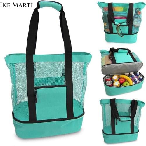 IKE MARTI Large Cooler Bag/Box 2021 Summer Women Portable Beach Fridge Bags 6/12 Bottle Cans Beer Camping Food Thermal Lunch Bag