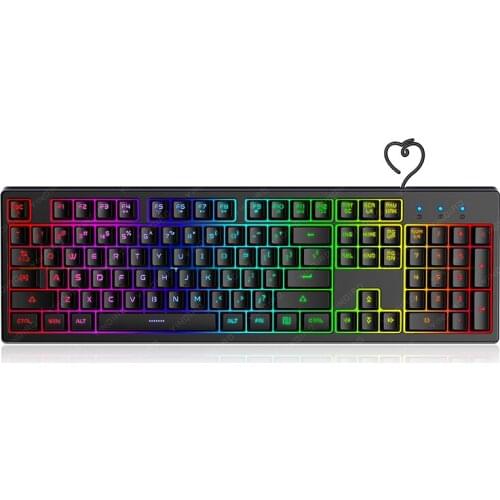 Mechanical Gamer Keyboard Game Key Change Support 19 Keys Without Conflict Adjustable Dazzle Mixed Backlight