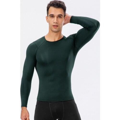 Mens Fitness Bodybuilding Shirts Compression Sport Shirts Tight Rashguard Soccer Football Shirts Jersey Gym Clothing Sportswear