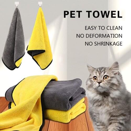 Soft Dog Cat Towel Bath Towel Multifunction Strong Absorbing Water Dry Hair Car Washing Towel Pet Drying Cleaning Supplies