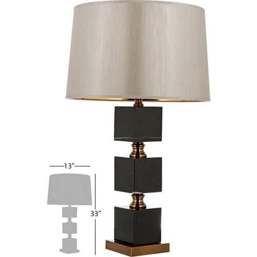 Alberta 33 "Marble Block Table Lamp Bronze