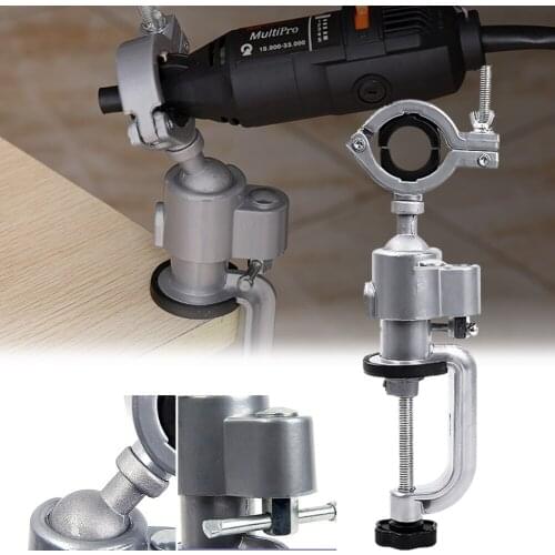 360 Degree Rotating Table Vise Multifunctional Aluminium Alloy Swivel Bench Vise Clamp Electric Drill Stand Rotating Tools
