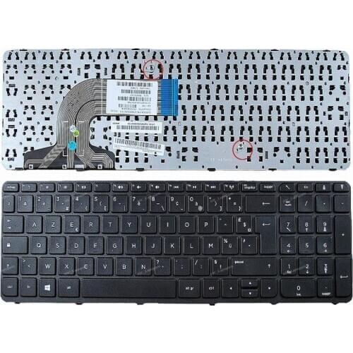 New FR French Keyboard For HP Pavilion 15-e 15-n 250 G3 255 G3 256 G3 Laptop Glossy Frame Black