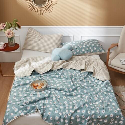 New washed cotton Towel Blankets Soft single double summer quilt machine washable air condition quilt Full Queen Sofa Bed Cover