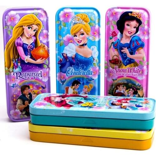 Disney Princess double-layer pencil case cartoon cute large-capacity stationery box school supplies promotional gifts