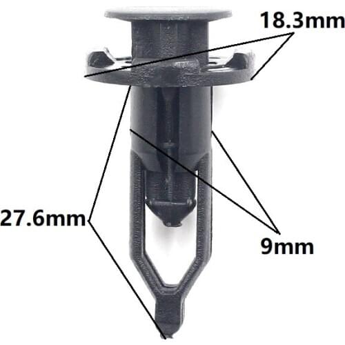 KE LI MI 9mm Car Fixed Rivet Retainer Fender Bumper Plastic Fastener Clip Car Styling for Toyota Prado Corolla rav4