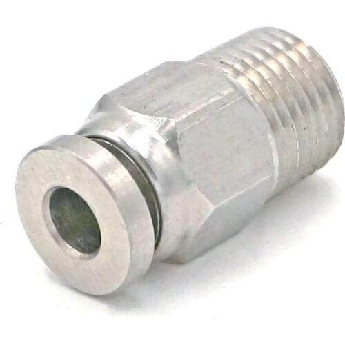 Pneumatic Straight Tube OD 4mm*1/8"BSP 304 Stainless Male Push in Fitting Quick Connector Anticorrosion Antioxidation