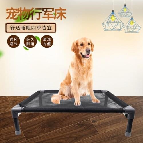 Elevated Dog Bed With Mesh Summer Cool Breathable Pet Bed Portable Detachable Cat Cot Puppy Sleep Camping Bed