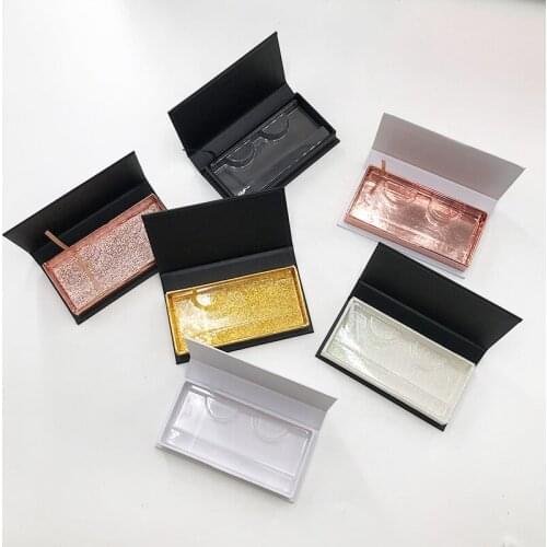 Custom Private Label Packaging Empty Rectangular Box Lashes Cases For 25mm 27mm Natural Mink Eyelashes