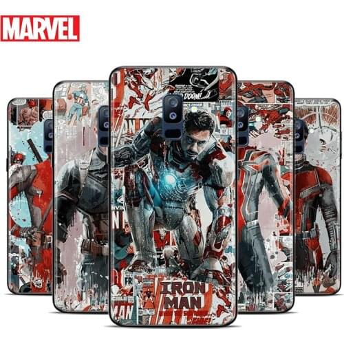 Marvel Avengers superhero For Samsung Galaxy A9 A8 Star A8S A7 A6 A6S A5 A3 Plus 2018 2017 2016 A750 Black Phone Case