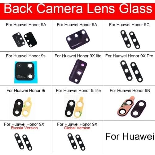Back Rear Camera Glass Lens For Huawei Honor 9 9i 9N 9X 9S 9C Pro Lite Camera Glass Lens Glass + Sticker Replacement Repair