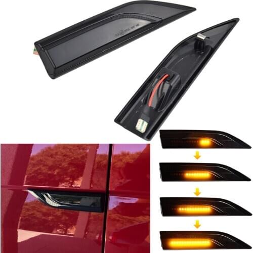 For VW Transporter Multivan T6 Caddy 2K 2016 2017 2018 2019 LED Side Marker Turn Signal Light Dynamic Flowing Indicator Blinker