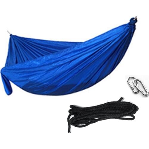 Dark Blue Outdoor Hammock Home Furniture Garden Hanging Chair Single Double Travel Camping Swing Hammock Bed