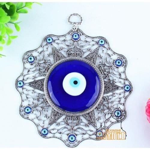 Turkey blue eyes 12 angle sun ornaments Muslim peace pendant evil "Jushi eye of the devil