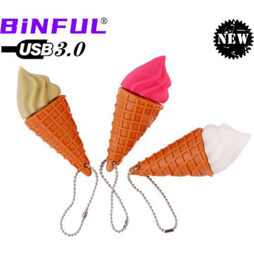 Ice cream USB 3.0 cartoon fruit 8GB 16GB 32G USB flash drive 128GB 256GB U disk Cute thumb memory stick 64GB pen drive usb flash