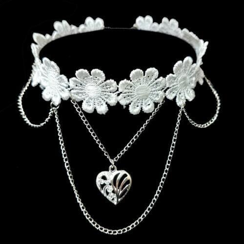YiYaoFa Handmade Lace Choker Necklace for Women Accessories False Collar Multi Layer Necklace Lady Gothic Party Jewelry GN-117