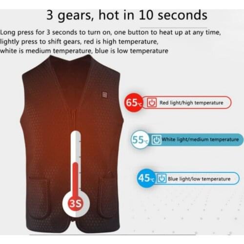 7 Heated Vest Jacket USB Men Waterproff Winter Electric Heated Sleeveless Jacket Outdoor Fishing Hunting Waistcoat Hiking Vest