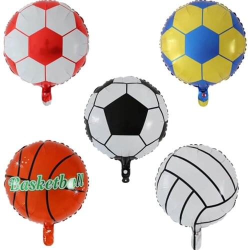 10pcs Football Balloons Basketball Volleyball Aluminium Foil Balloons Kids Birthday Party Decor Supplies soccer Balao boys toy