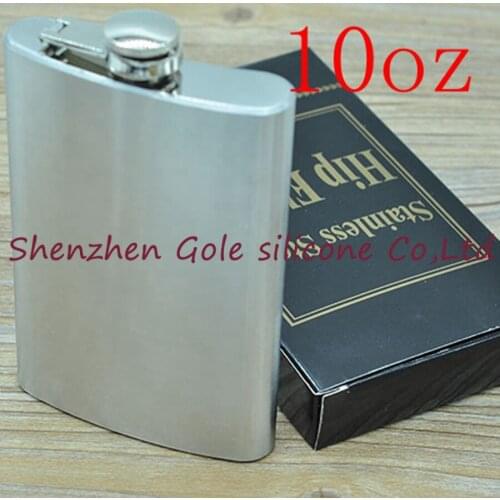 100pcs 10oz Stainless Steel Pocket Flask Russian Hip Flask Male Small Portable Mini Shot Bottles Whiskey Jug Small Gifts For Man