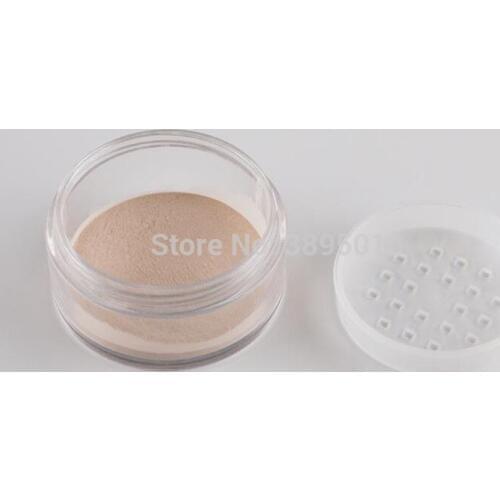 20g Powder Jar Refillable Pot With Sifter Lid Powder Cosmetic Container PS Clear Plastic Empty Cream Jars Packaging F871